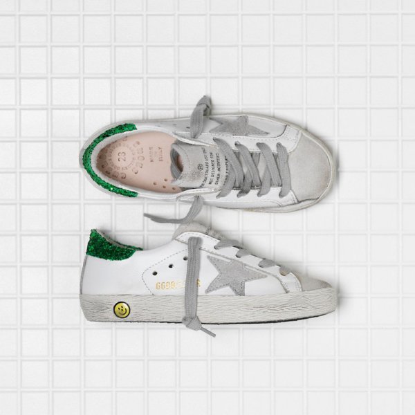 Golden Goose Super Star Sneakers Green Kids