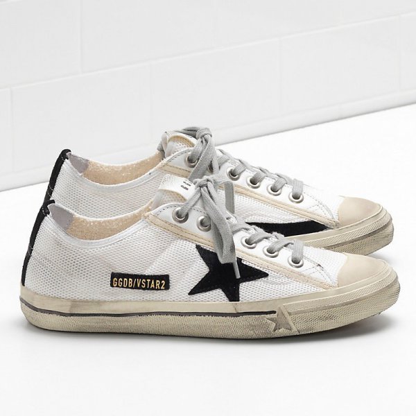 Golden Goose V-Star Sneakers Details In A Range Of Materials White Men